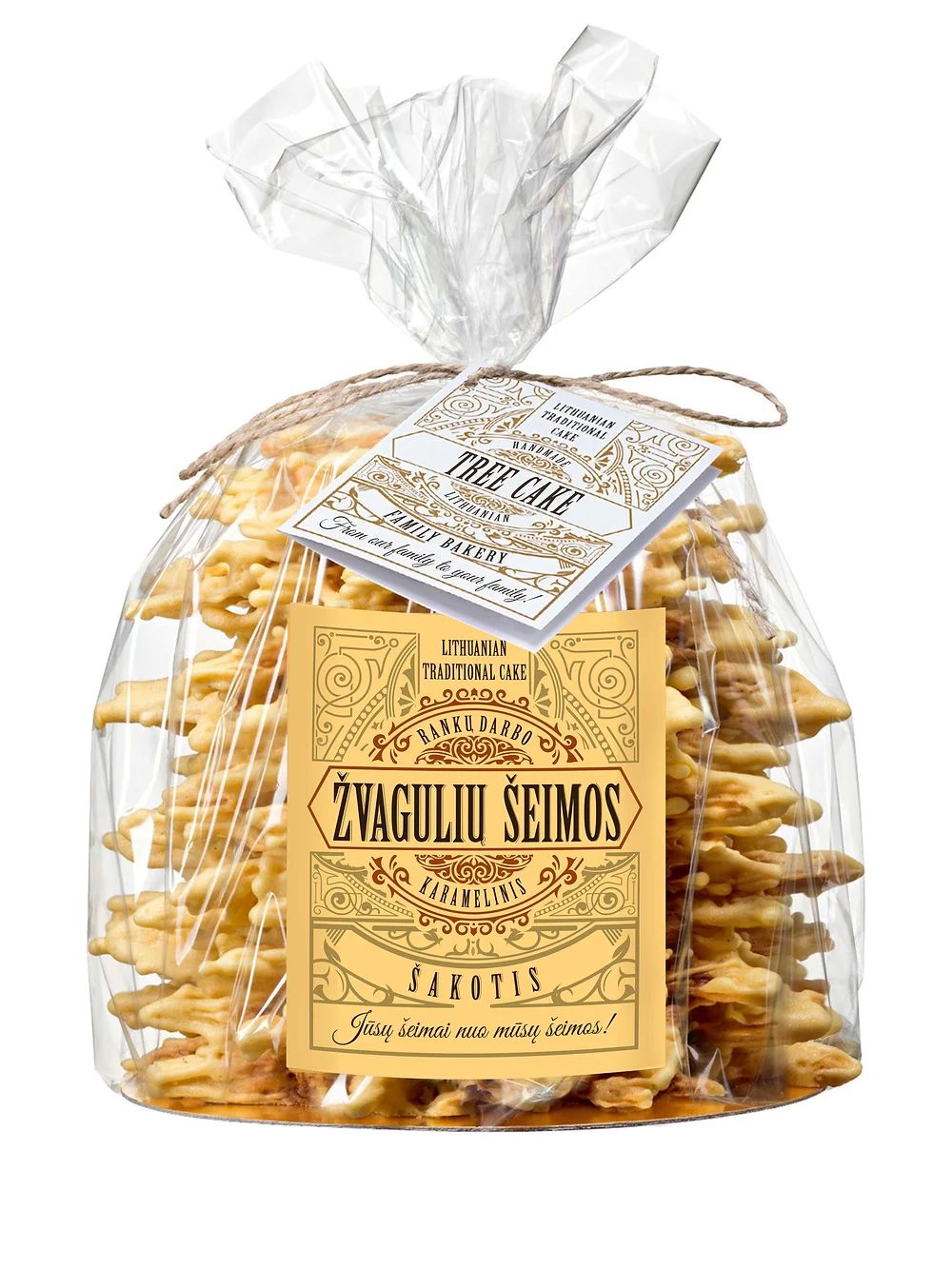 Tree cake ZVAGULIU SEIMOS, caramel flavor, kg