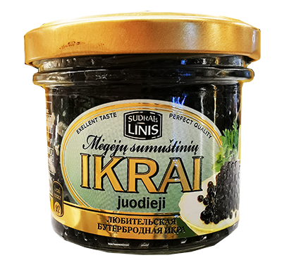 MĖGĖJŲ juodieji sumuštinių ikrai, 100 g