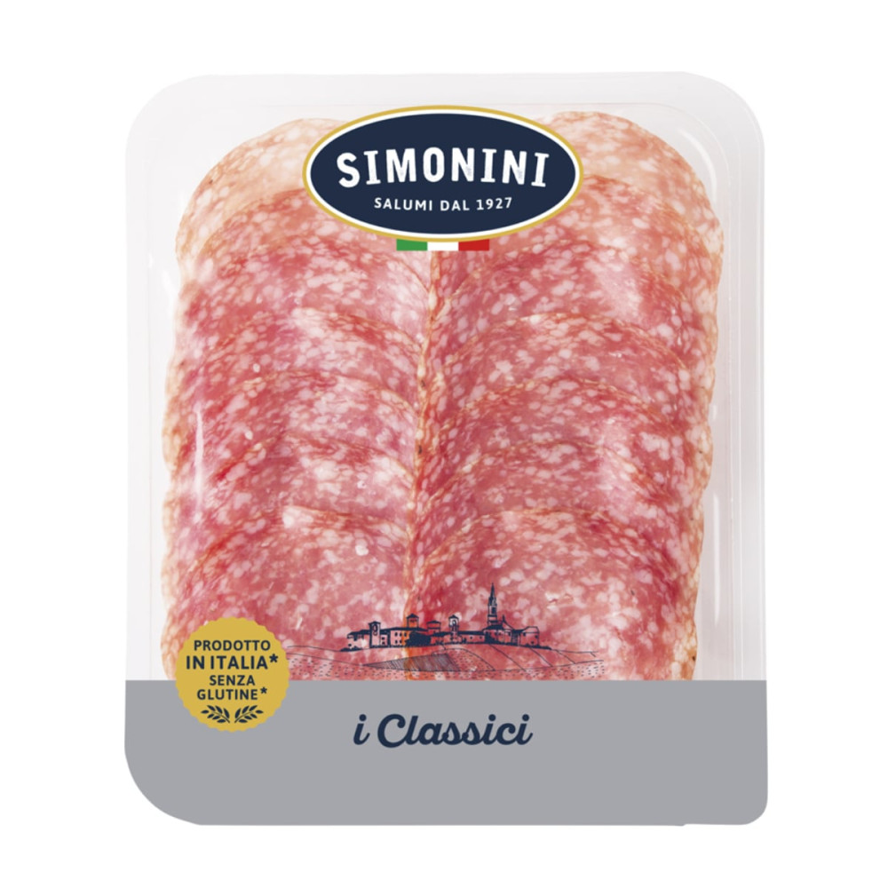 Sliced MILANO salami, cured