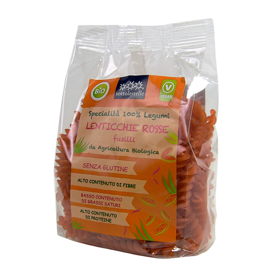 Lentil FUSILLI pasta, gluten-free