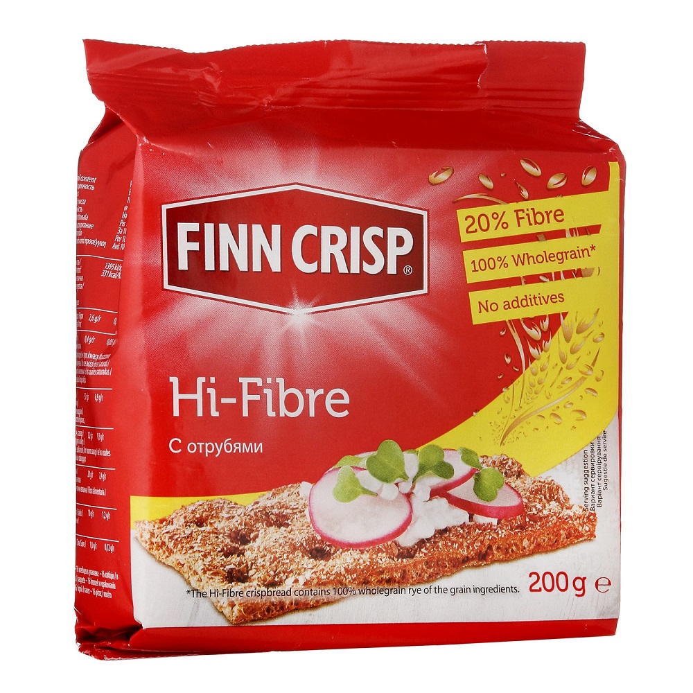 Thin crispbread FINN CRISP, Hi-Fiber, 200 g