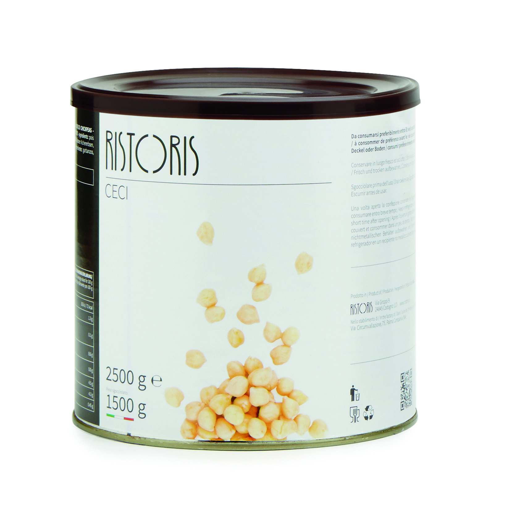 Chickpeas RISTORIS, 2,5 kg / 1,5kg