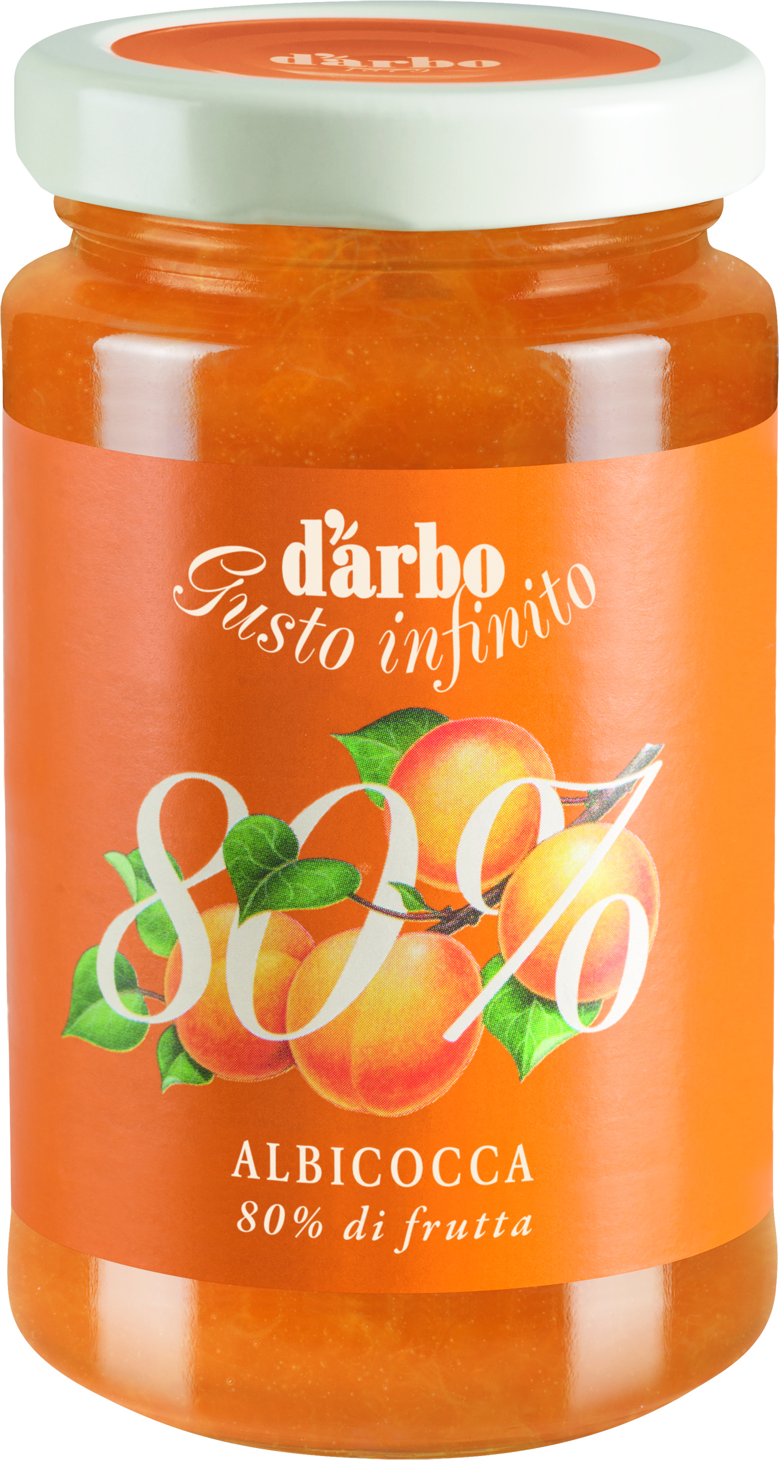 Apricot spread D'ARBO, 80%, 250 g