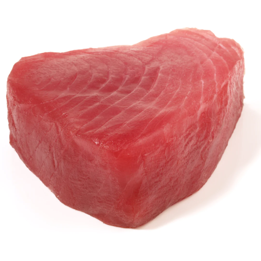 Frozen yellowfin tuna steaks, Sashimi, without glaze, 170/230