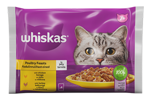 Canned cat food with poultry WHISKAS 4x85g