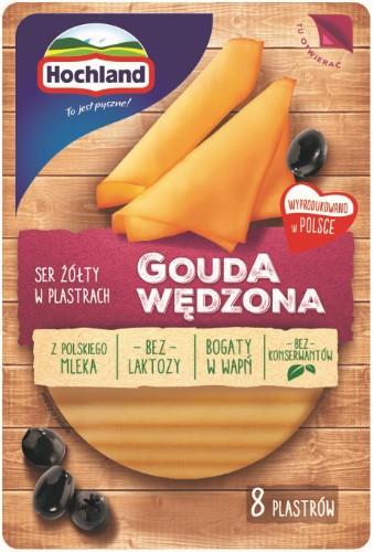 Smoked fermented cheese HOCHLAND Gouda, matured, sliced, 135 g