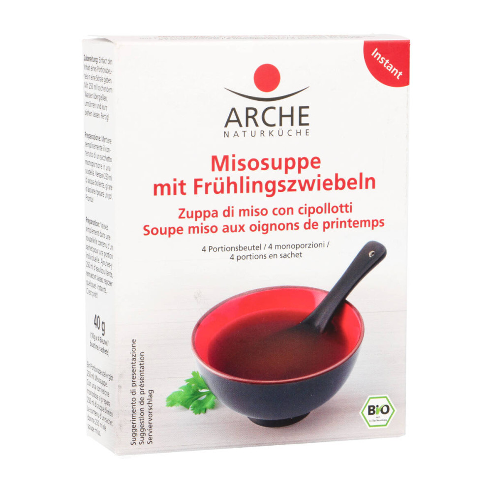 Miso soup with green onions, 4 x 10 g, organic