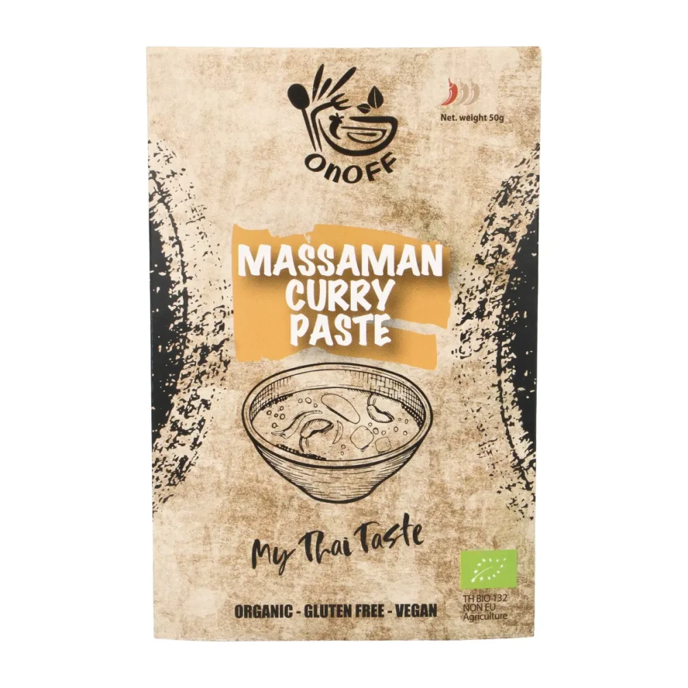 Kario pasta MASSAMAN CURRY PASTE, mažai aštri, ekologiška