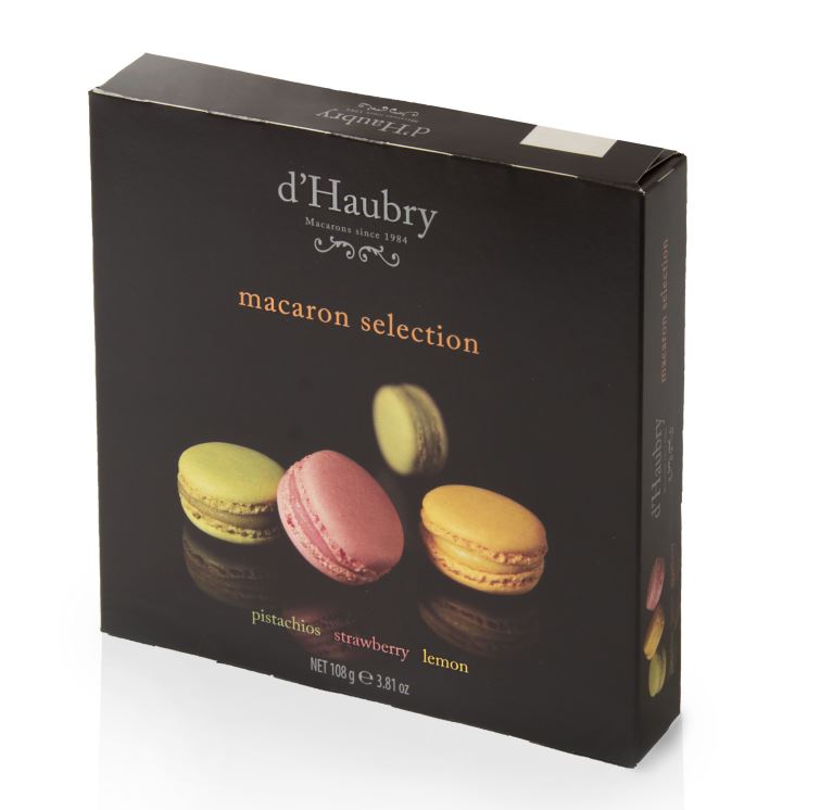 Biscuits D'HAUBRY Macaroons, pistachio, strawberry, lemon flavor, 108g