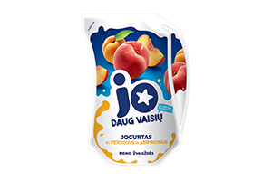 Jogurtas su persikais ir abrikosais JO 2.4% 900g
