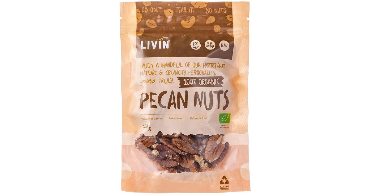 Organic pecan nuts