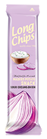 Grietinės ir svogūnų skonio bulvių juostelės LONG CHIPS, 75 g