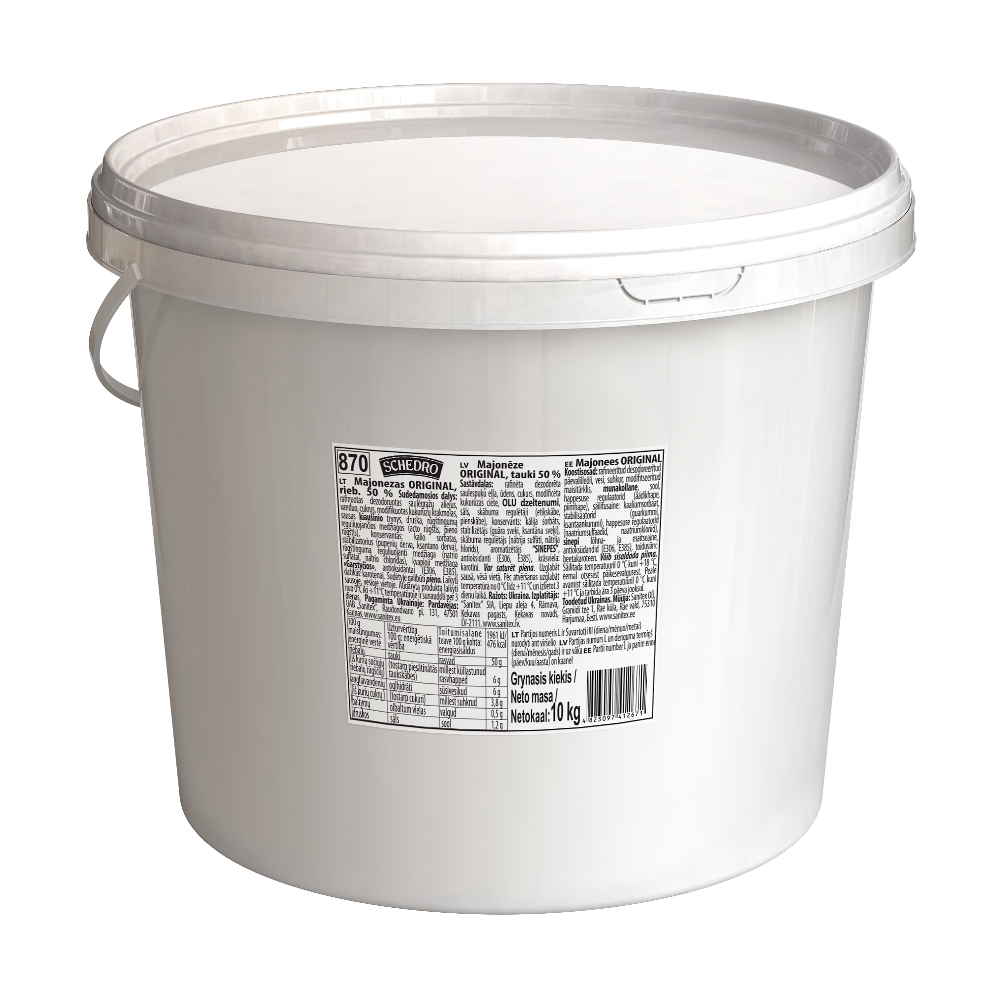 Mayonnaise SCHEDRO, 50%, 10kg