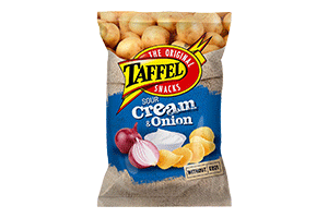 Bulvių traškučiai TAFFEL S.CREAM & ONION, 130g