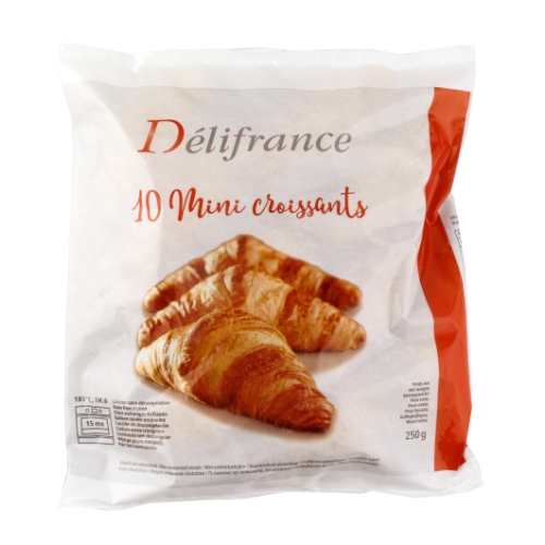 Šaldytas mažas sviestinis kruasanas DELIFRANCE, 25g x 10vnt. (M)