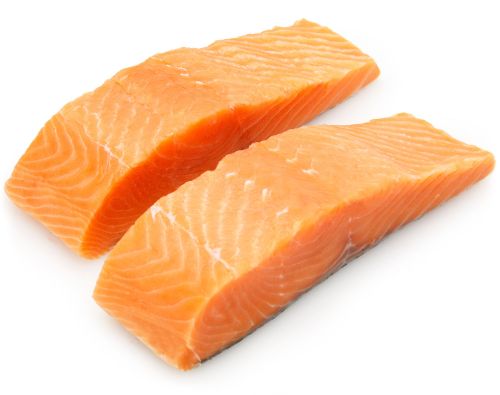 Frozen salmon fillets, skin on, 150 g x 30 pcs.