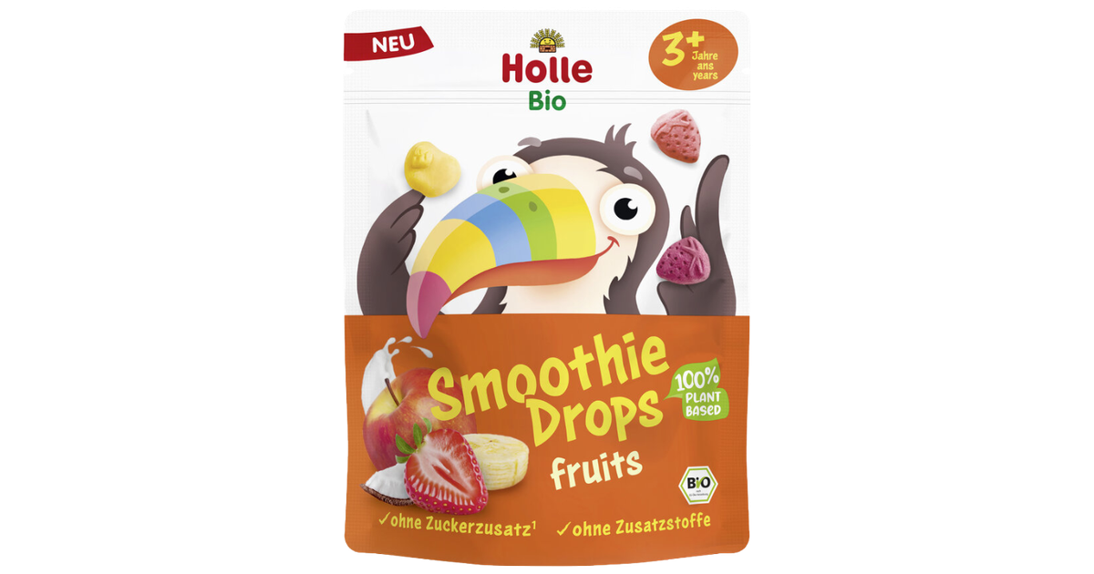 Liofilizuoti vaisių tyrelių lašeliai, ekologiški