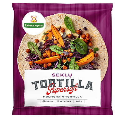 Įvairių grūdų tortilija 360g 6 vnt
