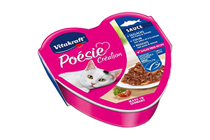 Kačių maistas drebučiuose su žuvimi ir pomidorais VITAKRAFT POESIE 85 g