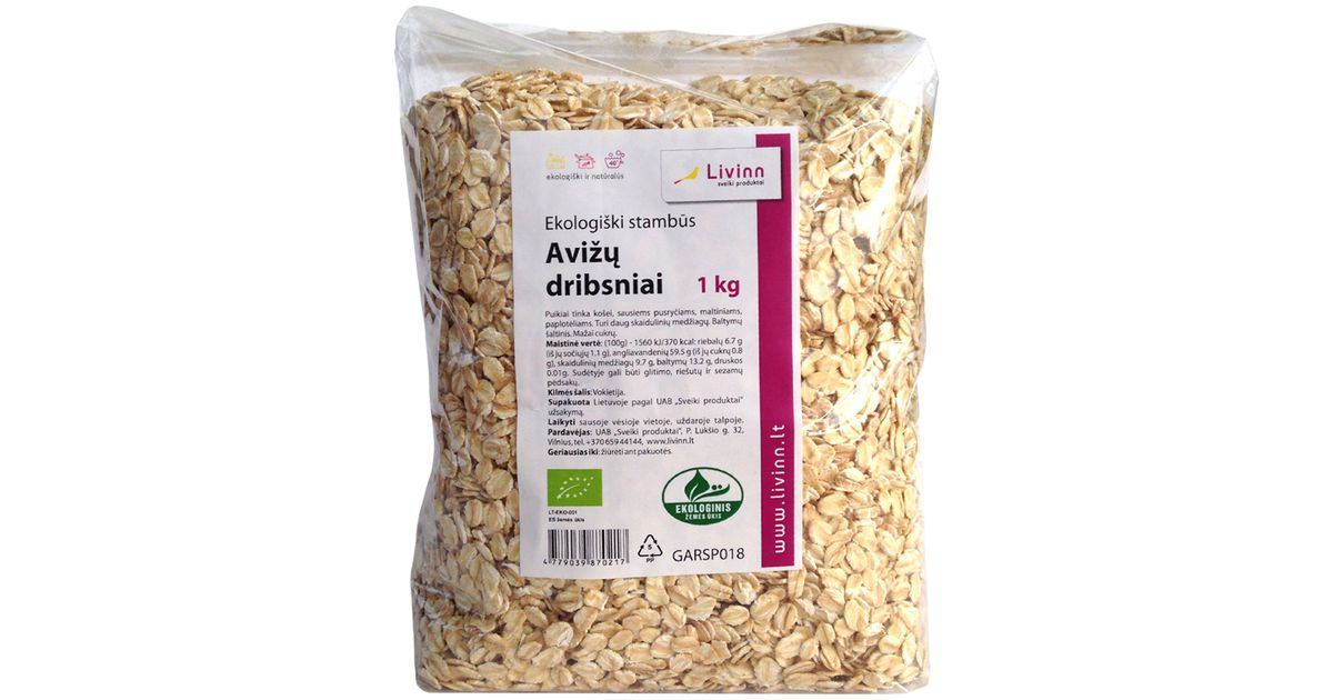 Coarse oat flakes, organic