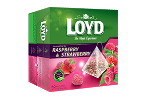 LOYD Raspberry and Strawberry Flavored Tea 50x2g