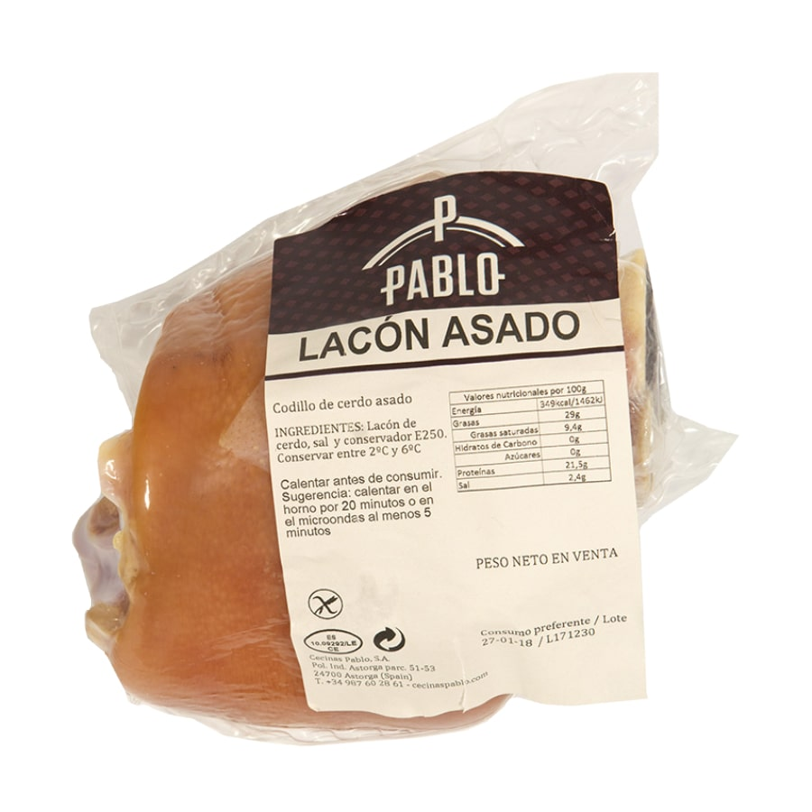 Roasted pork shank with bone LACON ASADO