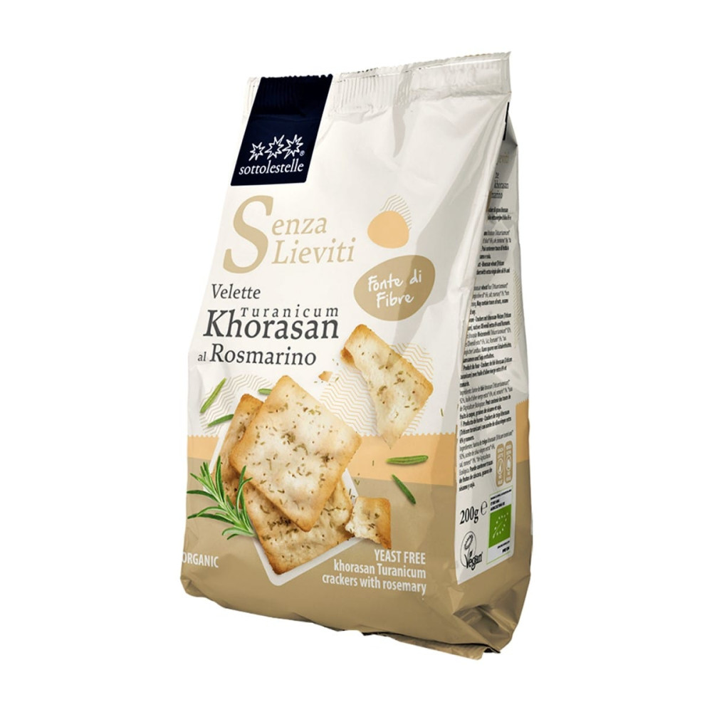 Organic Kamut wheat crackers with rosemary