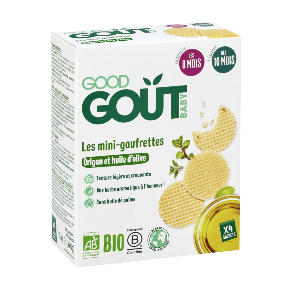 Mini waffles LES MINI GAUFRETTES, from 10 months, organic
