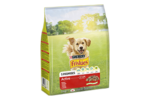 Šunims su jautiena sausas FRISKIES Active Dog, 3kg