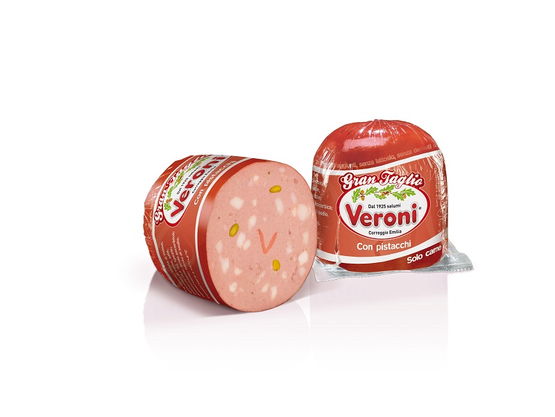 Boiled sausage VERONI Mortadella Grant Taglio, with pistachios, 750 g