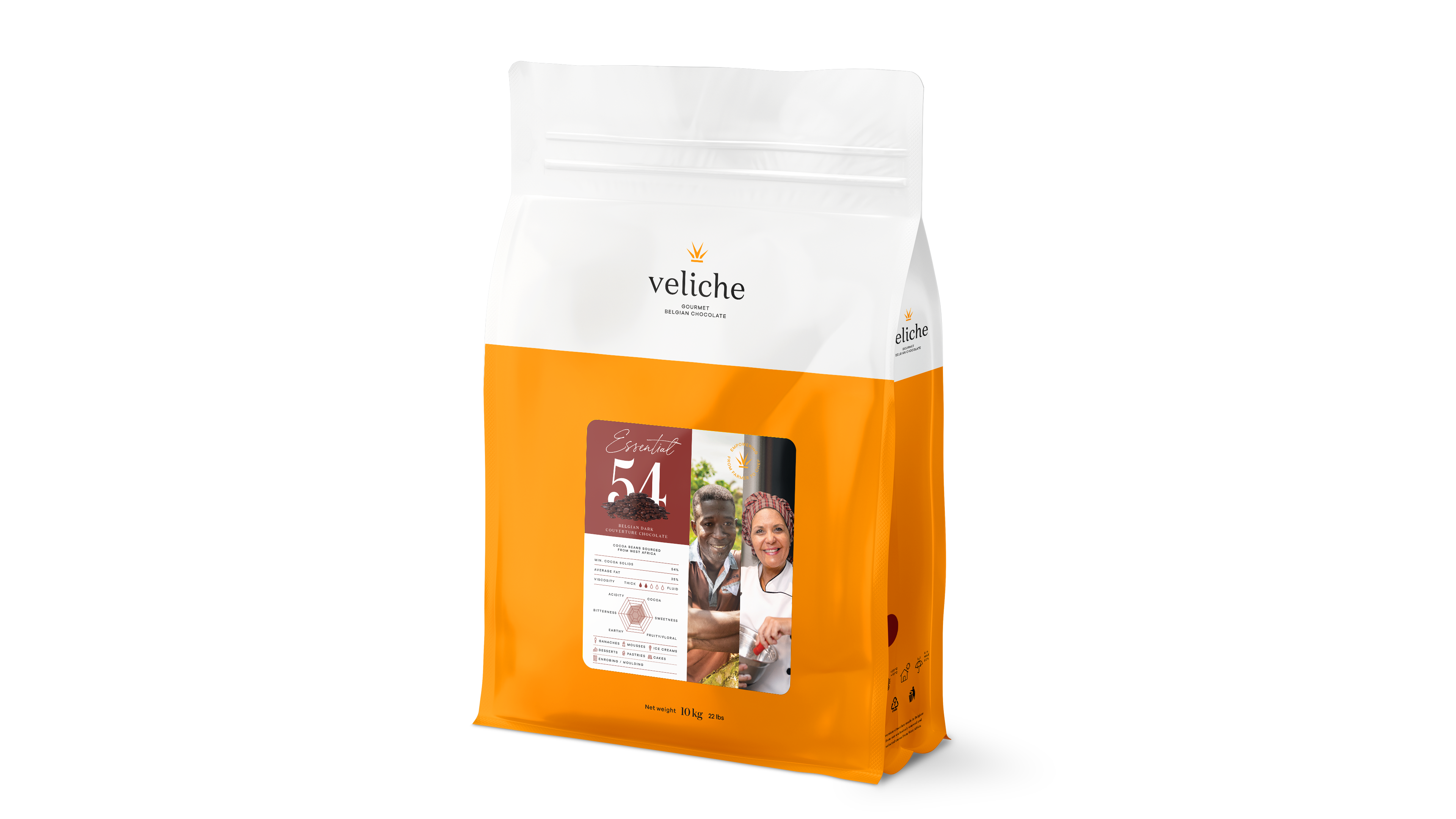 Black chocolate VELICHE, 54%, 10 kg