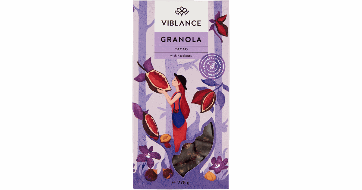 Granola with cocoa and hazelnuts