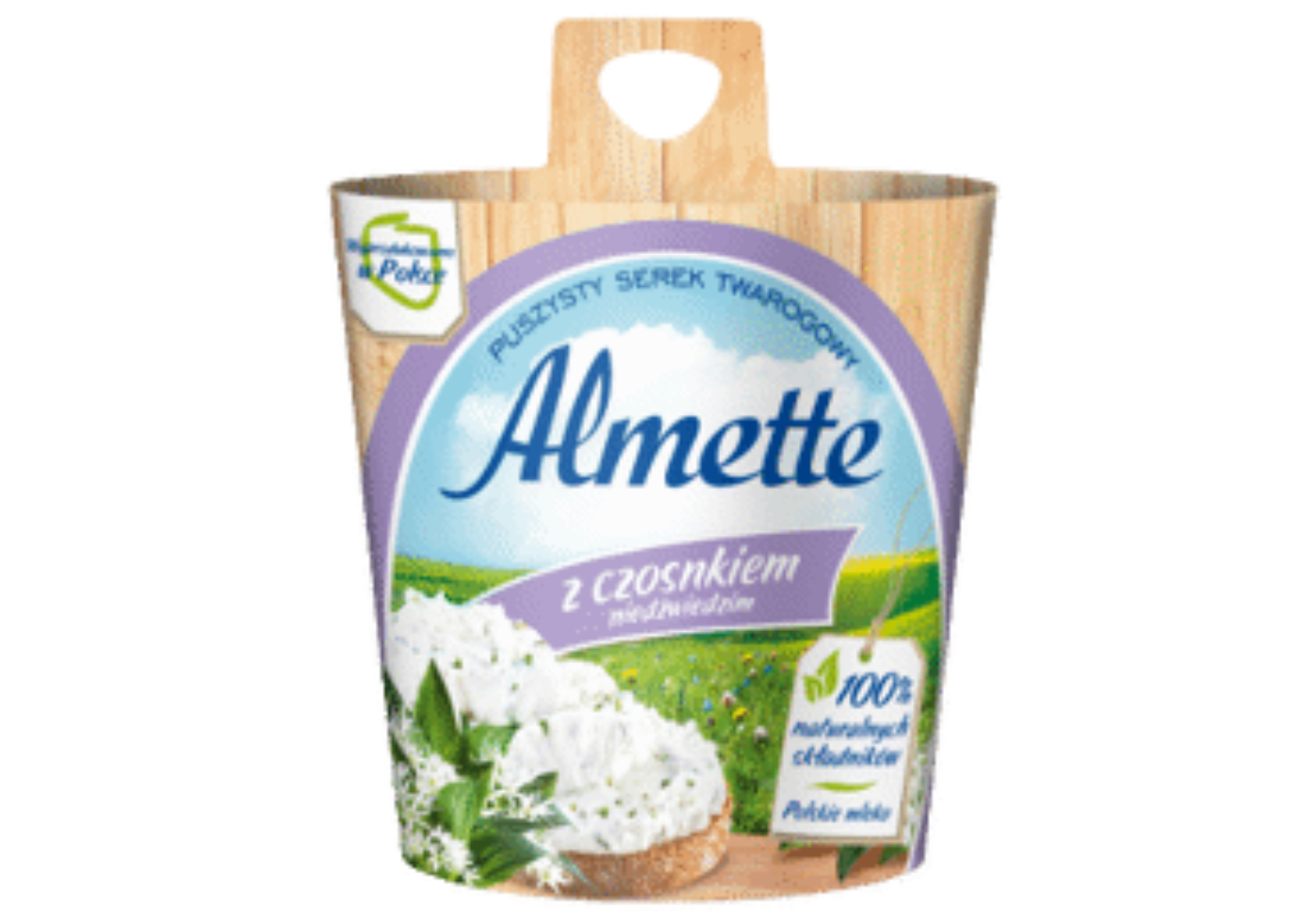 Spreadable curd cheese ALMETTE, with garlic, 150 g