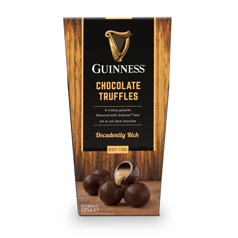 Juodojo šokolado saldainiai GUINNESS, su triufeliais, 135 g