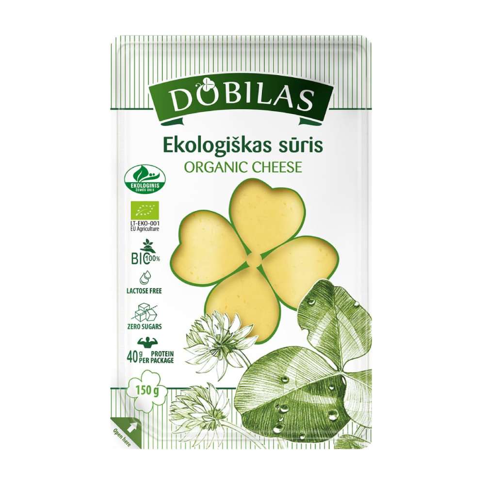 Sūris DOBILAS, 45 % rieb., ekologiškas