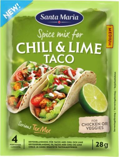 Taco Spice Mix SANTA MARIA, Chili & Lime  28g
