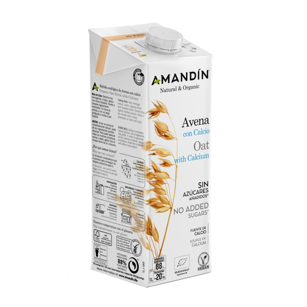 Calcium-fortified oat drink, organic