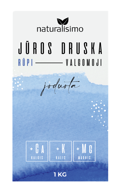 Sea salt, iodized, coarse