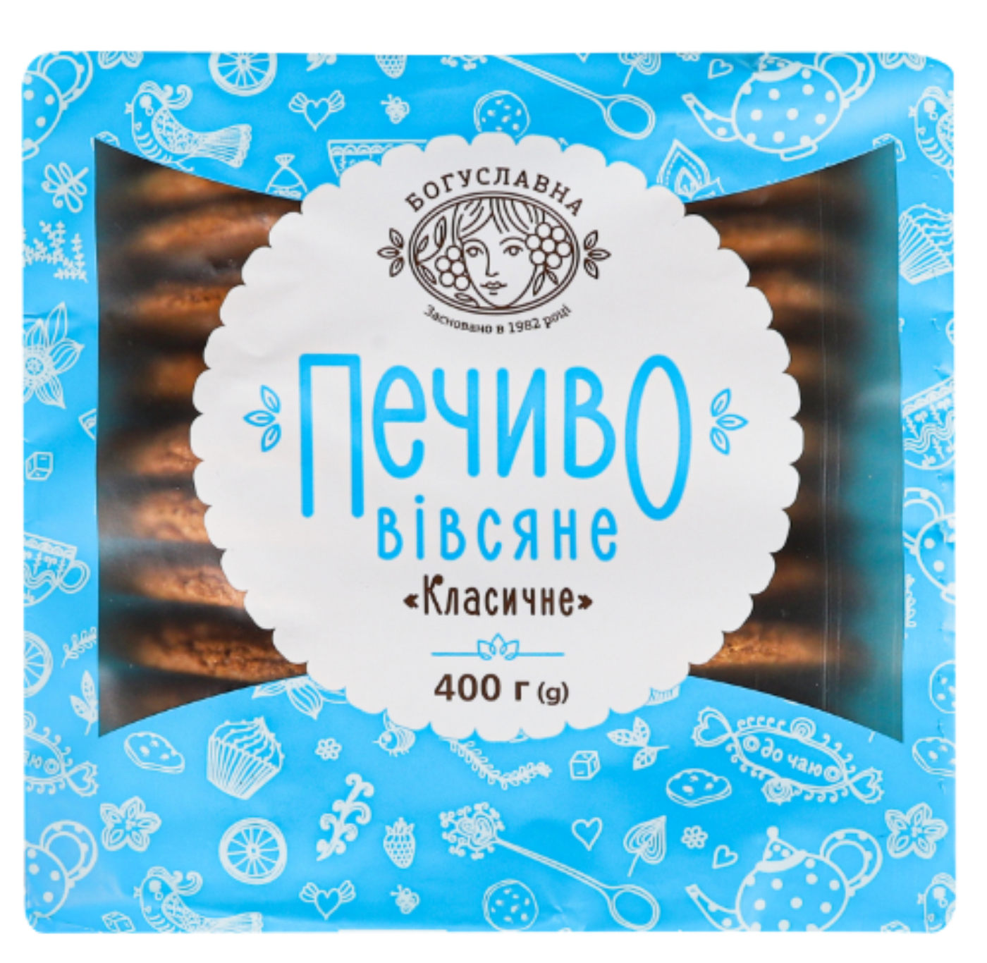 Avižiniai sausainiai, BOGUSLAVNA, Klasikiniai 400 g