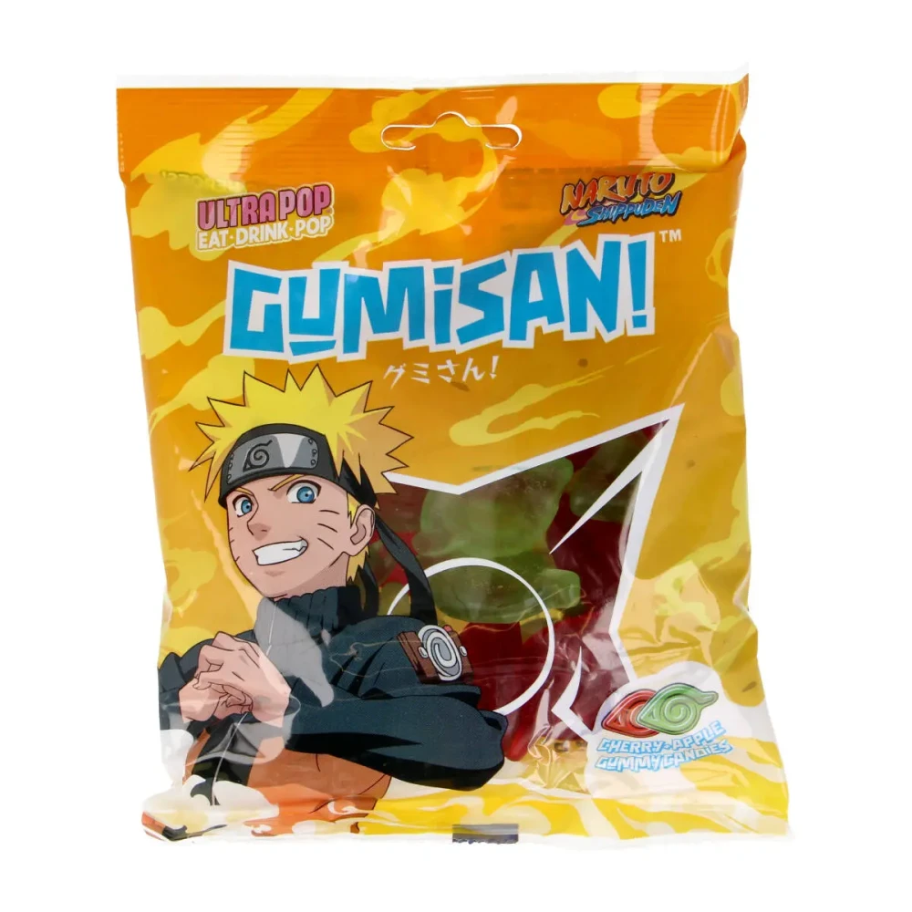 Obuolių ir vyšnių skonio guminukai GUMISAN NARUTO