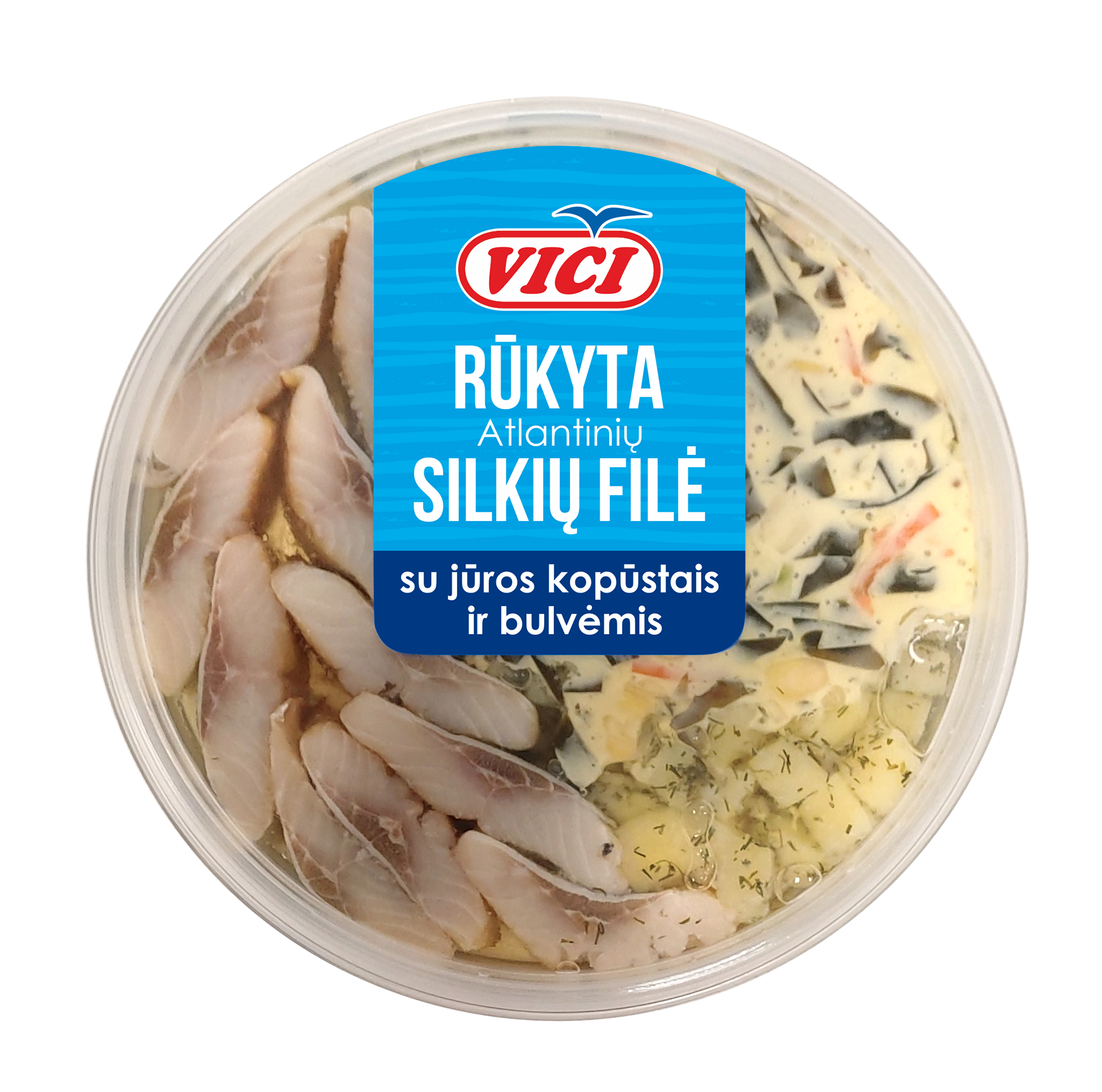 Herring pieces with seaweed, mustard, potatos, 200 g