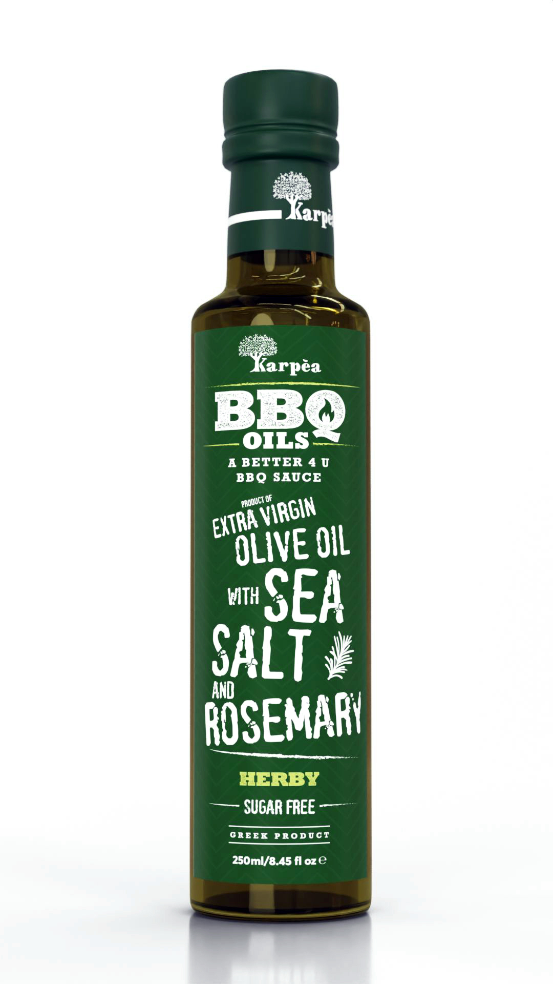 Olive oil KARPEA, BBQ, extra virgin, with sea salt, rosemary, 250 ml