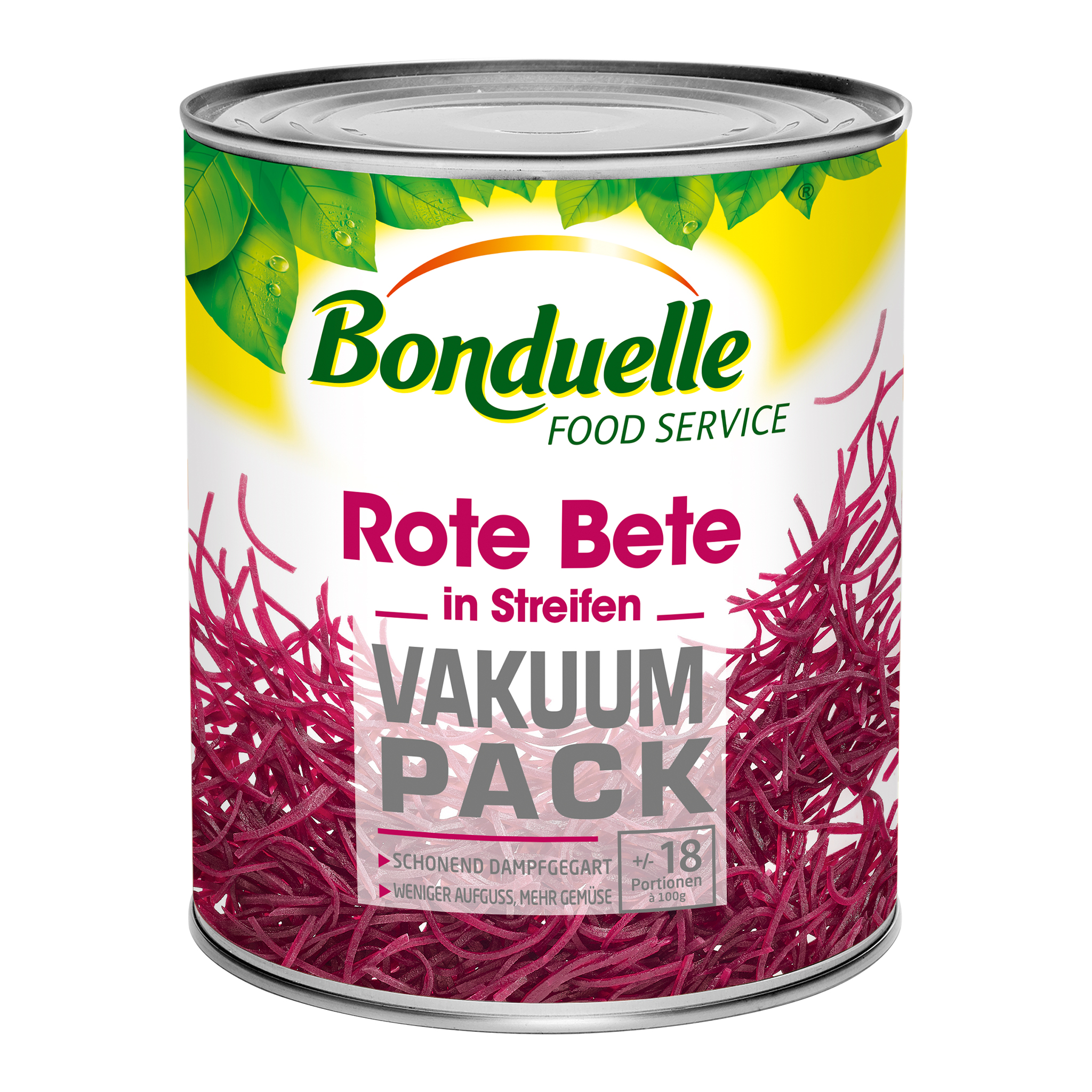 Grated beetroots BONDUELLE, vacuum, steamed, 2,18/1,85 kg