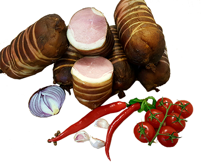 Karštai rūkytas KAIMIŠKAS kumpelis, 1 kg