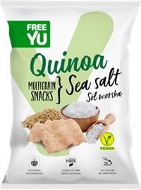 Vegan quinoa chips FREE YU, with sea salt, 70 g
