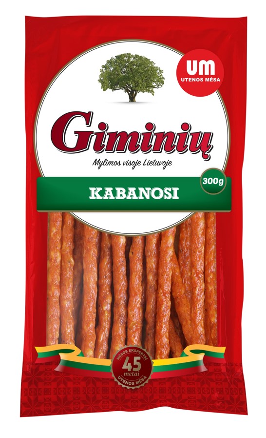 Hot smoked KABANOSSI sticks, 300g