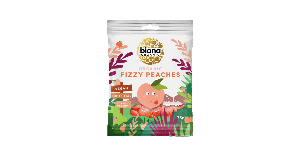 Guminukai FIZZY PEACHES, ekologiški