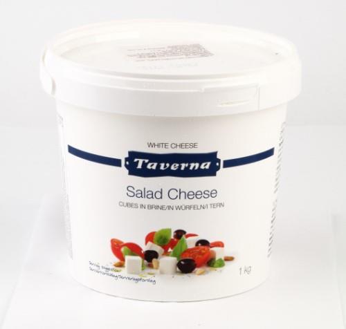 Feta type cheese TAVERNA, in cubes, in brine, 21%, 1 kg
