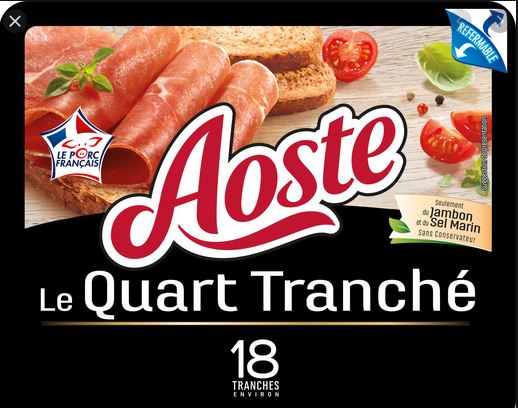 Cured pork ham AOSTE, chopped, 220g