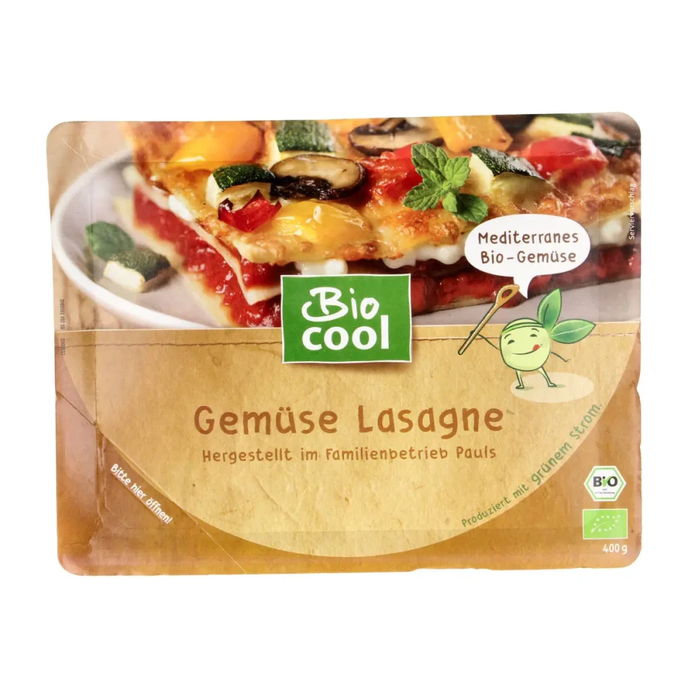 Lazanija vegetariška, šaldyta, ekologiška